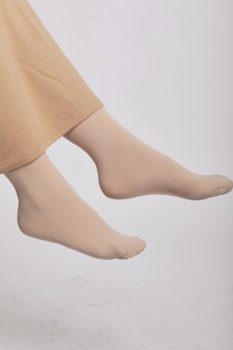 Ziya Knee High Socks Nude Brown
